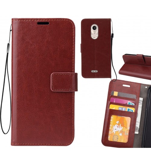Alcatel 3c Case Fine Leather Wallet Case - Brown