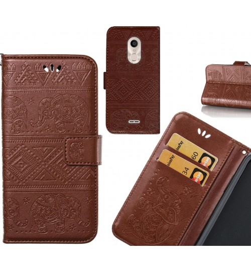 Alcatel 3c case Wallet Leather flip case Embossed Elephant Pattern