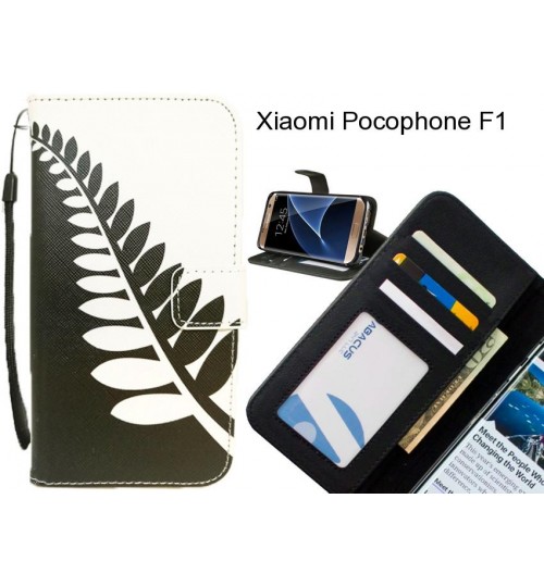 Xiaomi Pocophone F1 case 3 card leather wallet case printed ID