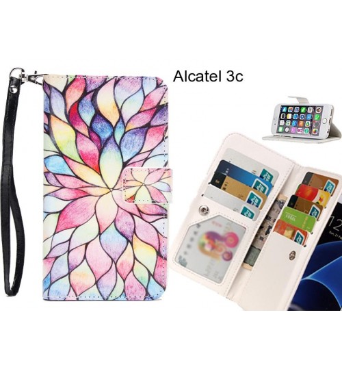 Alcatel 3c case Multifunction wallet leather case