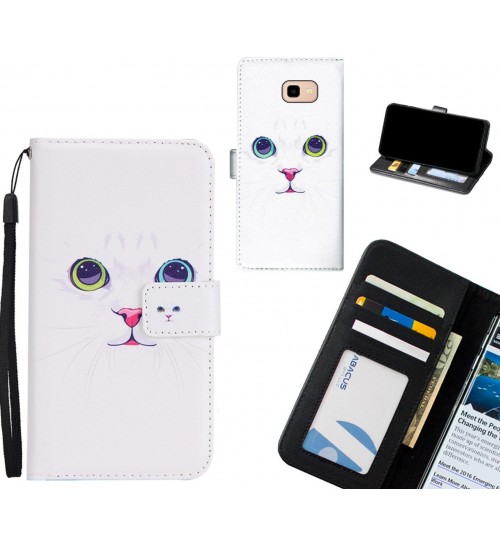 Galaxy J4 Plus case 3 card leather wallet case printed ID