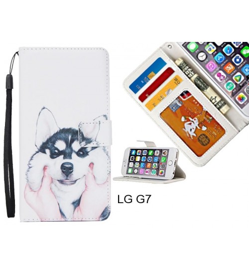 LG G7 case 3 card leather wallet case printed ID