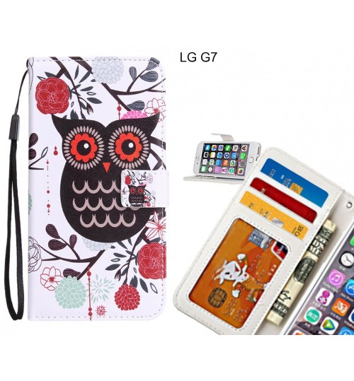 LG G7 case 3 card leather wallet case printed ID