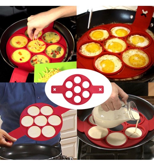 Non Stick Pancake Pan Flip Breakfast Maker Egg Omelette Flipjack Tools