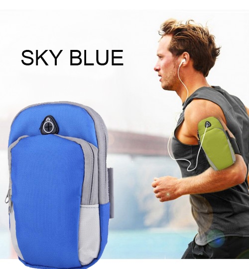 Sports Running Zipper 2 Layer Arm Bag