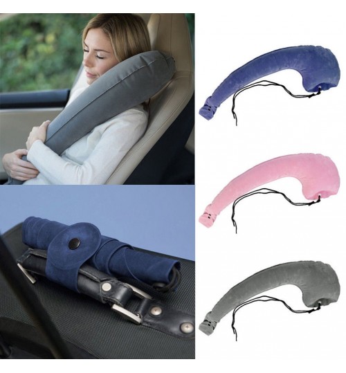 Travel Neck Pillow Head Rest Support Cushion Car Sleep Inflatable Pillows