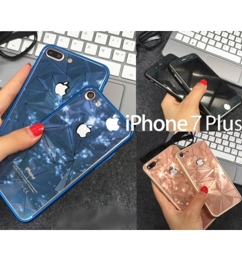 iPhone 7 plus Mirror Tempered Glass Screen Guard 3D Diamond Screen Protector
