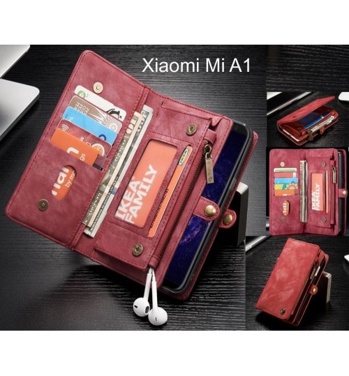 Xiaomi Mi A1 case Retro leather multi cards cash pocket & zip
