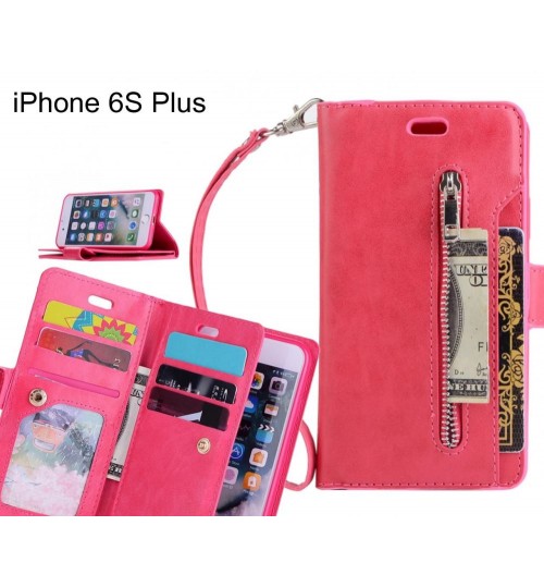 Iphone 6s Plus Case Multi Functional Wallet Case - Red