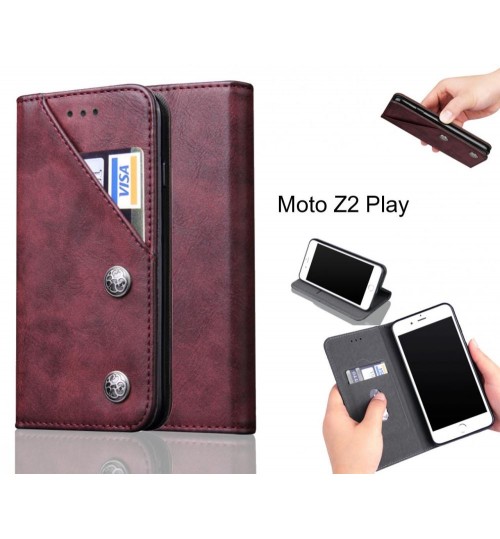 Moto Z2 Play Case vintage wallet leather case