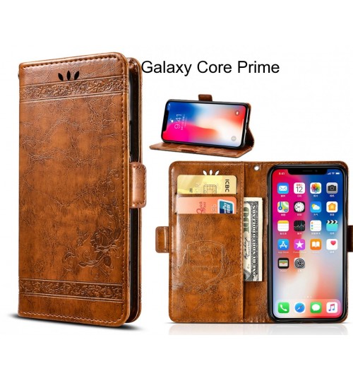 Galaxy Core Prime Case retro leather wallet case