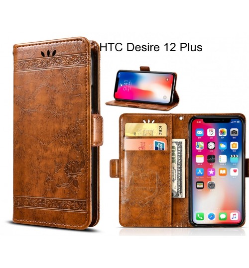 HTC Desire 12 Plus Case retro leather wallet case