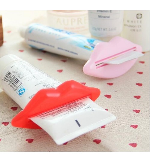 1pcs Lip Kiss Bathroom Toothpaste Dispenser Facial Cleanser Tube Cream Squeezer