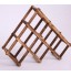 6 Bottle Pine Wood Folding Wine Rack Free Standing Kitchen Stand Bar Storage