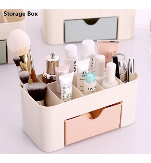 Cosmetic Jewelry Storage Drawer Plastic Home Office Desk Makeup
