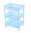 Square 3Tier Plastic Corner Shelf Organizer Bathroom Kitchen Storage Rack Holder