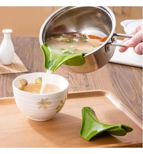 Silicone Pour Soup Funnel Kitchen Gadget Tools Water Deflector Cooking Tool