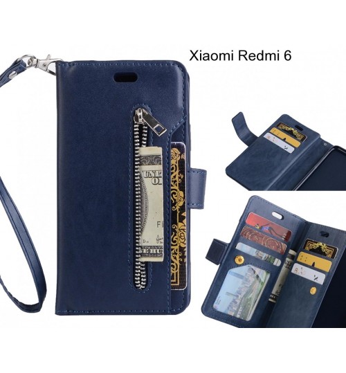 Xiaomi Redmi 6 case 10 cards slots wallet leather case with zip