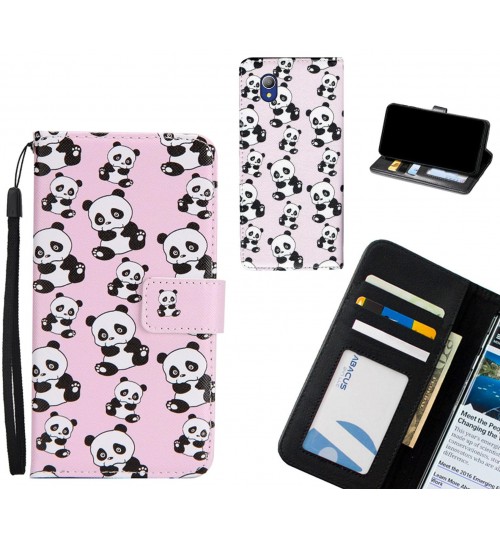 Alcatel 1 case 3 card leather wallet case printed ID