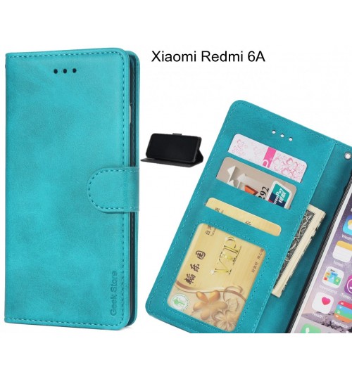 Xiaomi Redmi 6a Case Executive Leather Wallet Case - Green