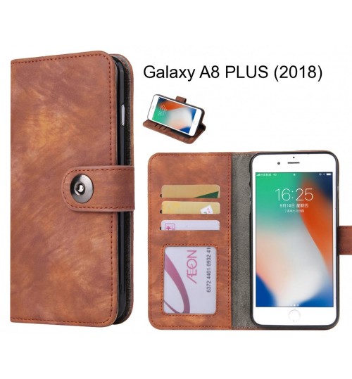 Galaxy A8 PLUS (2018) case retro leather wallet case