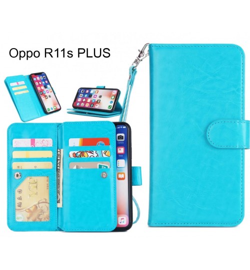 Oppo R11s PLUS Case triple wallet leather case 9 card slots