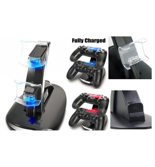 USB Dual Charging Dock Charger Dock Stand For PS4