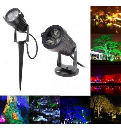 Garden Spot Lighting 3 LED Lamp Waterproof Light 3W