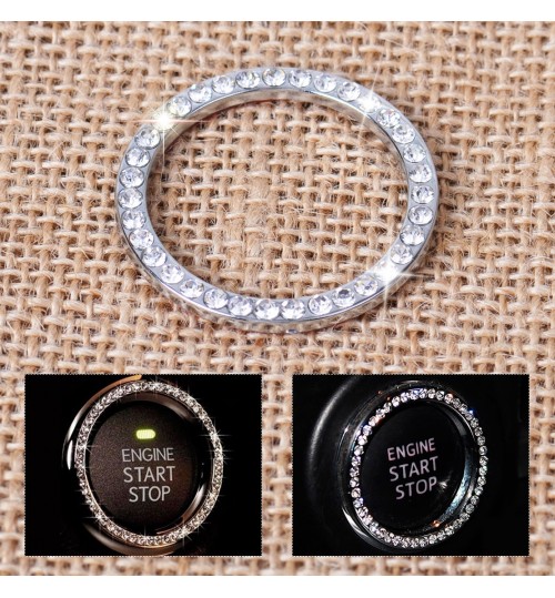 Diamond Start Button Ring