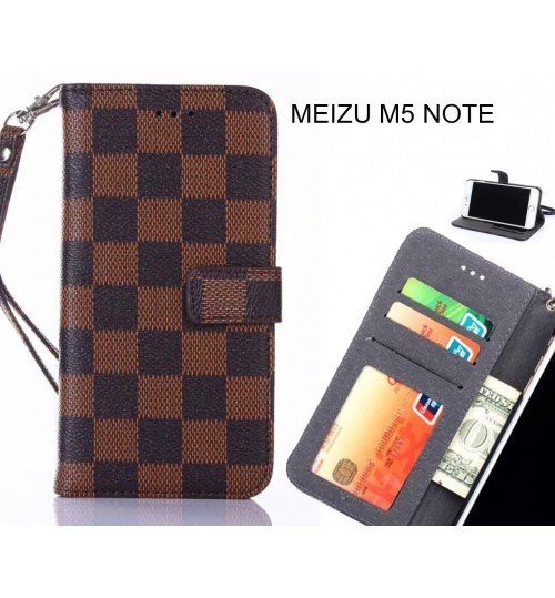 Meizu M5 Note Case Grid Wallet Leather Case - Brown