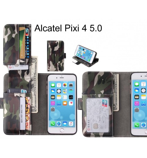 Alcatel Pixi 4 5.0 Case Wallet Leather Flip Case 7 Card Slots