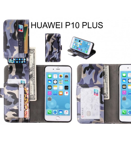 Huawei P10 Plus Case Wallet Leather Flip Case 7 Card Slots - Grey