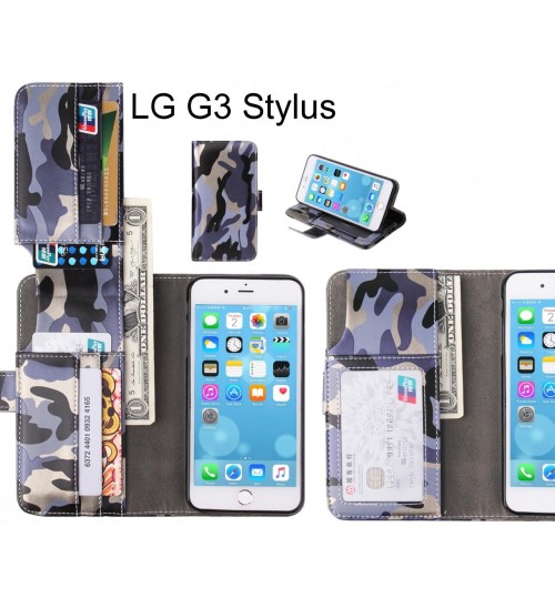 Lg G3 Stylus Case Wallet Leather Flip Case 7 Card Slots - Grey