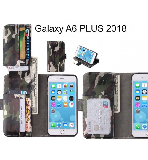 Galaxy A6 PLUS 2018 Case Wallet Leather Flip Case 7 Card Slots