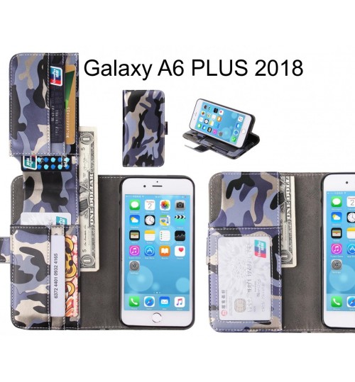 Galaxy A6 PLUS 2018 Case Wallet Leather Flip Case 7 Card Slots