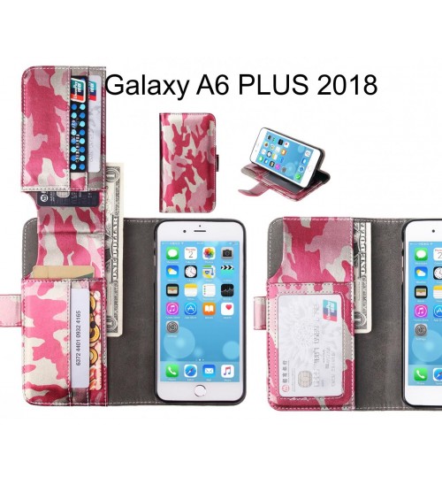Galaxy A6 PLUS 2018 Case Wallet Leather Flip Case 7 Card Slots