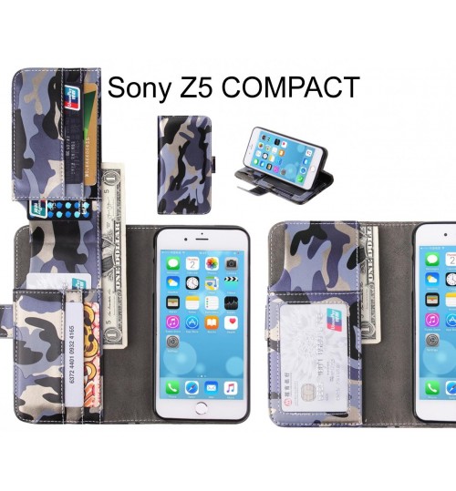 Sony Z5 COMPACT Case Wallet Leather Flip Case 7 Card Slots