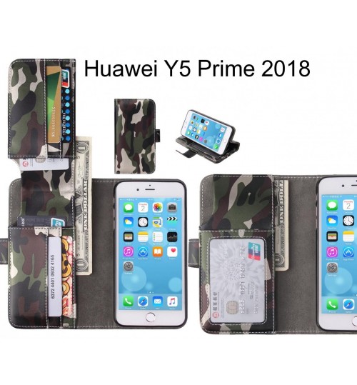 Huawei Y5 Prime 2018 Case Wallet Leather Flip Case 7 Card Slots