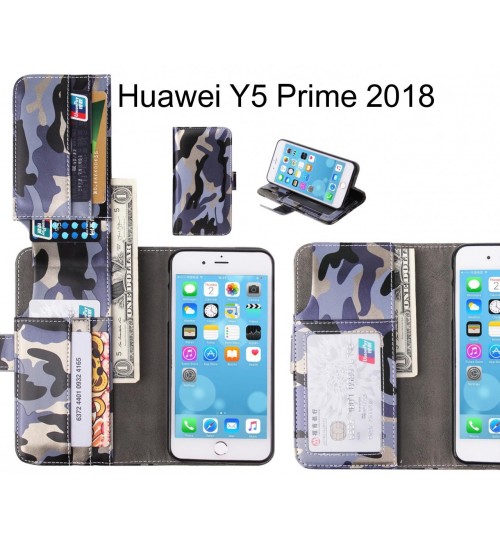 Huawei Y5 Prime 2018 Case Wallet Leather Flip Case 7 Card Slots