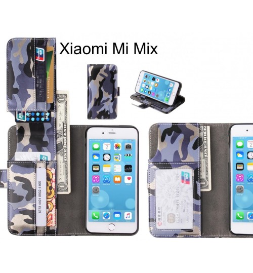 Xiaomi Mi Mix Case Wallet Leather Flip Case 7 Card Slots - Grey