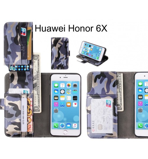 Huawei Honor 6X Case Wallet Leather Flip Case 7 Card Slots