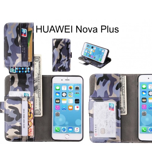 Huawei Nova Plus Case Wallet Leather Flip Case 7 Card Slots - Grey