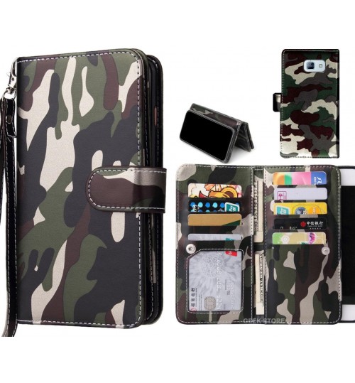 GALAXY A8 2016 Case Multi function Wallet Leather Case Camouflage