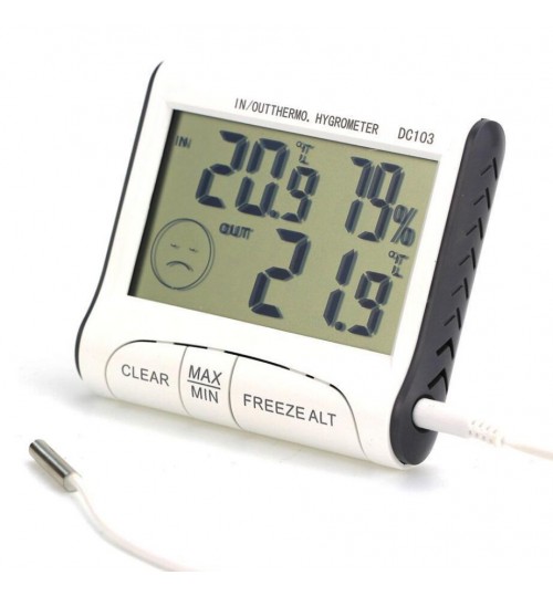 Indoor Outdoor Digital LCD Thermometer Hygrometer