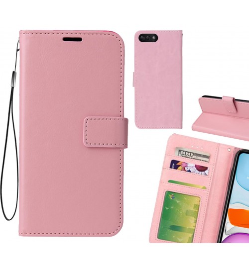 Asus Zenfone 4 2017 Case Fine Leather Wallet Case - Pink
