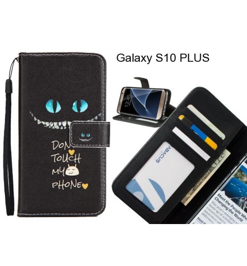Galaxy S10 PLUS case 3 card leather wallet case printed ID