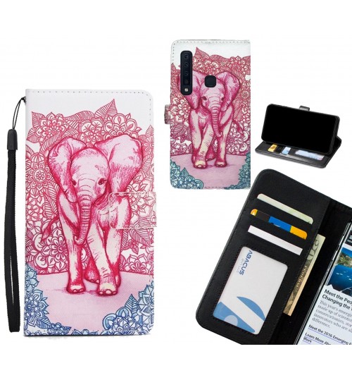 Galaxy A9 2018 case 3 card leather wallet case printed ID