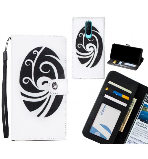 Oppo R17 Pro case 3 card leather wallet case printed ID