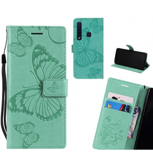Galaxy A9 2018 case Embossed Butterfly Wallet Leather Case