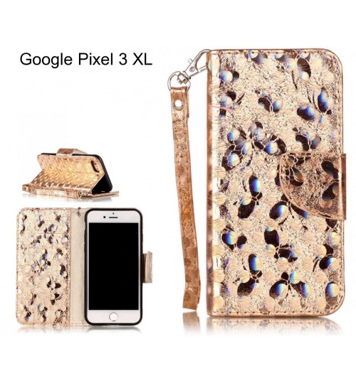 Google Pixel 3 XL Case Wallet Leather Flip Case laser butterfly